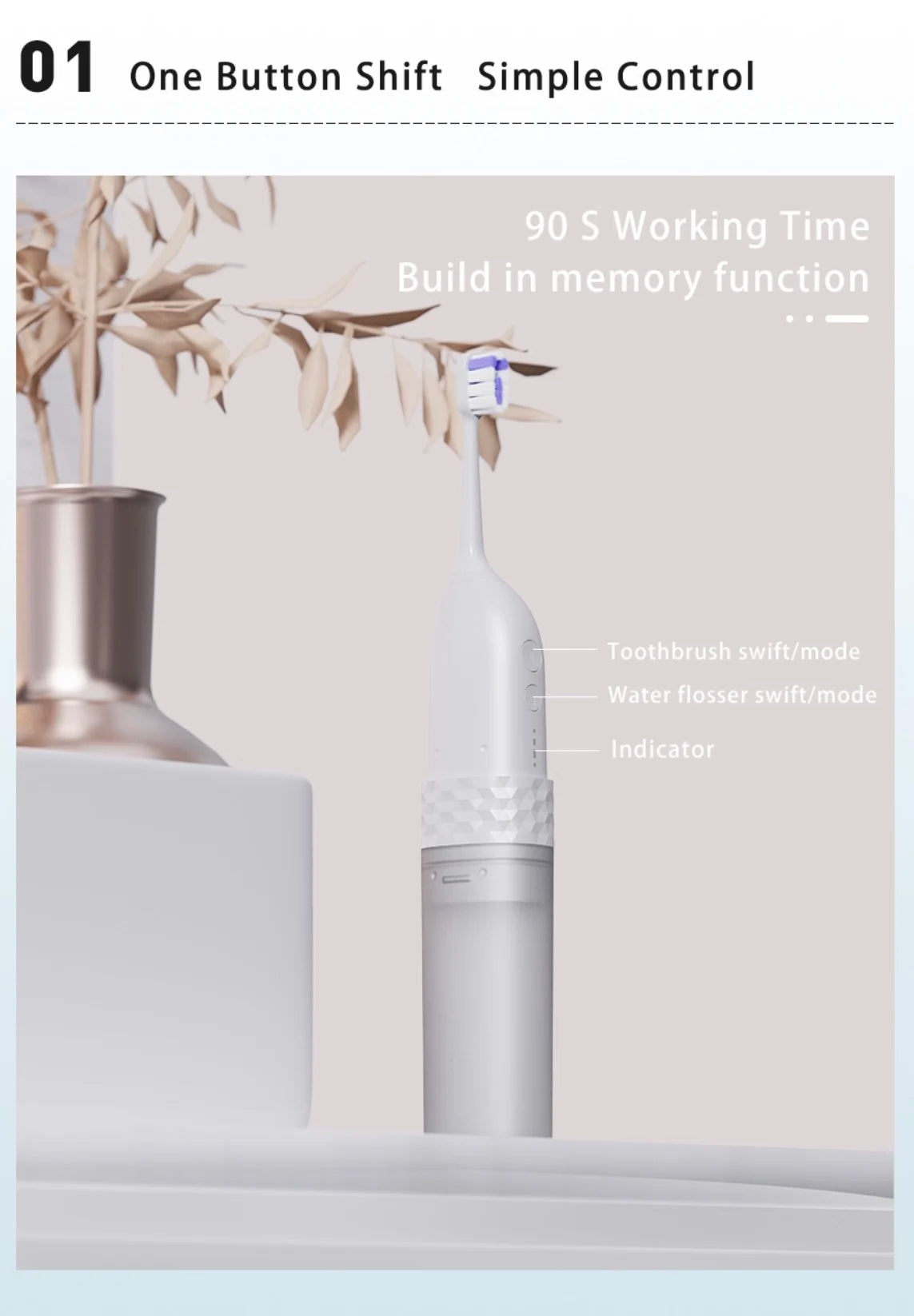 Shenzhen Factory New Arrival Portable Dental Professional Floss Toothbrush Rechargeable Water Flosser Teeth Whitening