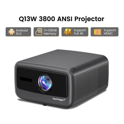 Poland Warehouse Q13W Android Projector 3800ANSI Support Full 4K V660 Chip Android 15 MEMC Sealed Optical Smart Home Theater