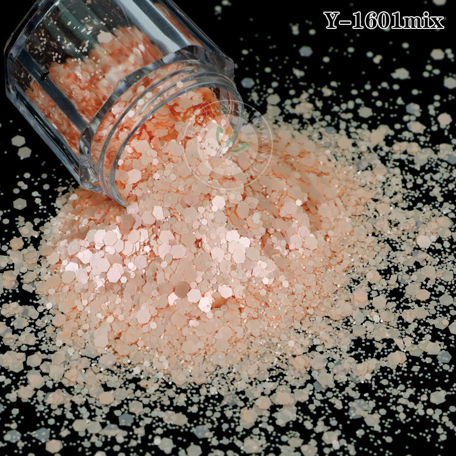 Factory Matt Macaron Colors Nail Sequins Solvent Resistant Non-Toxic Chunky Glitter Bulk Tumbler Snow Globe Epoxy Resin Festival