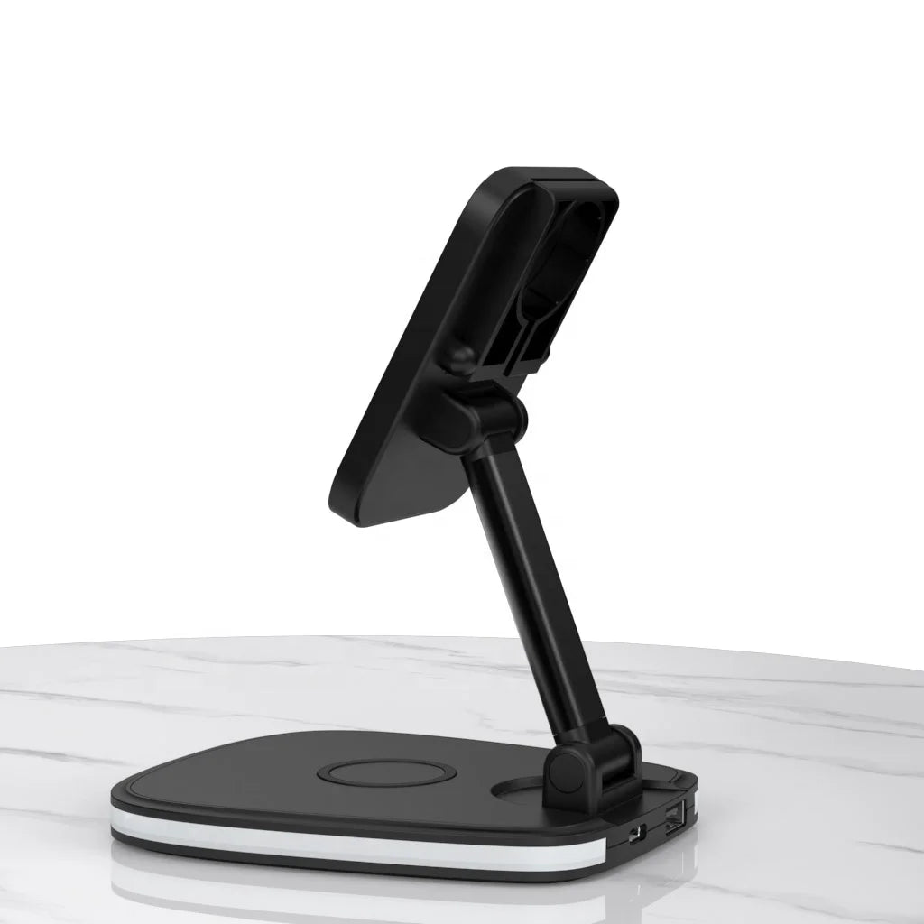 Portable Charger Magnetic Wireless 3 in 1 Charger Stand Fast Charging Cell Phone Holder Multi-function Wireless Charger
