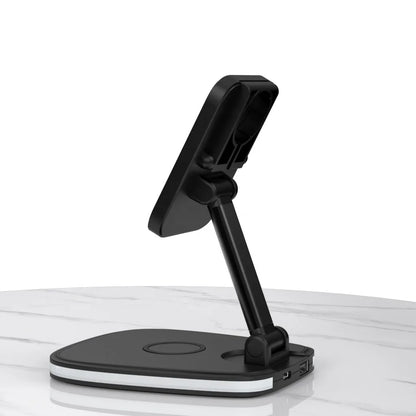 Portable Charger Magnetic Wireless 3 in 1 Charger Stand Fast Charging Cell Phone Holder Multi-function Wireless Charger