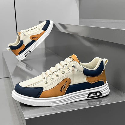 Y New Men's Shoes Breathable Sports Versatile Board Shoes Casual Men's Slip-on Elastic Small White Shoes