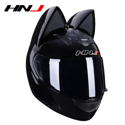Fashionable Motorefit Motorcycle Car Ear Helmet Women Moto Full Face Motorbike Helmet Motocross Catwoman Helmet with Cat Ear
