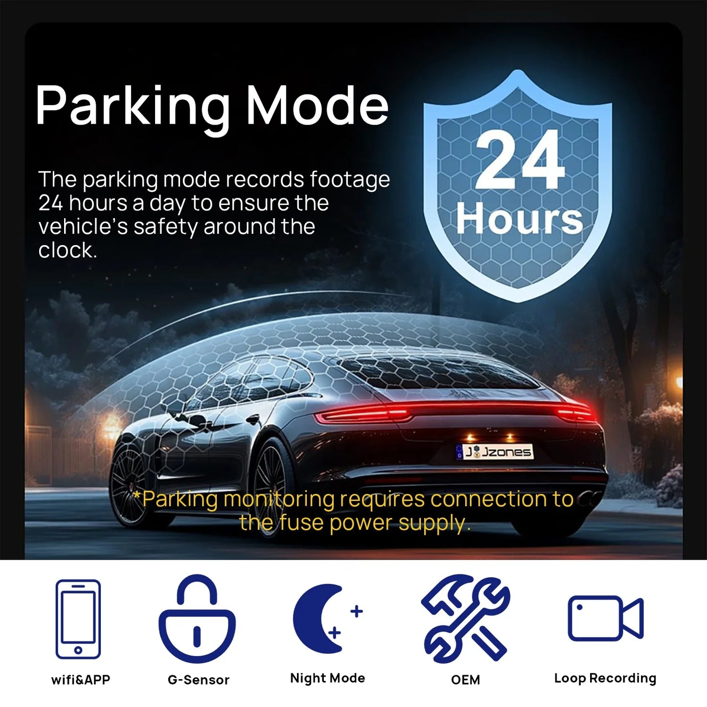 Dash Cam 4K 2160P UHD Custom Fit F-150 F-250 RAPTOR 2021-2025 Loop Recording G-sensor App Control WIFI Car Black Box Dual Lens