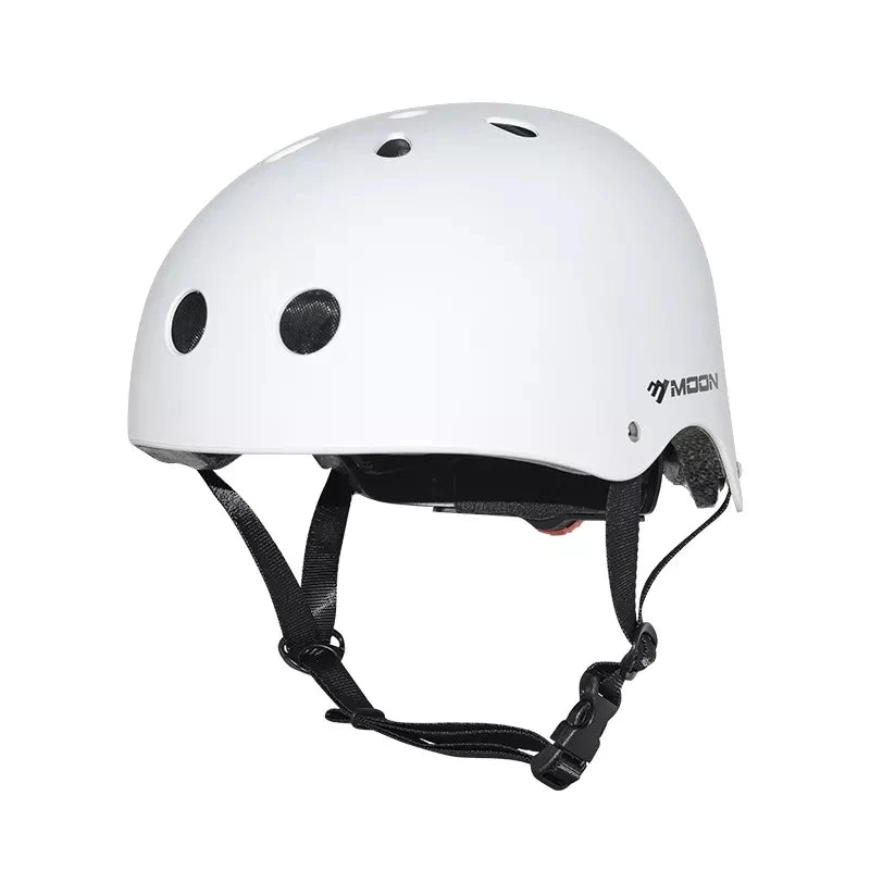 MOON MTV12 CE EN1078 ABS+EPS Integrated Protective Skateboard Helmet Adjustable Strap 11-15 Air Vents Unisex Sport Skating