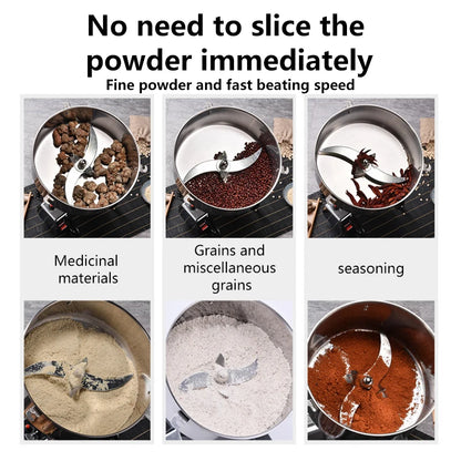 High Quality Small Fully Automatic Household Grain Flour Grinder, Coffee Bean Powder Seasoning Grinder, Grinder