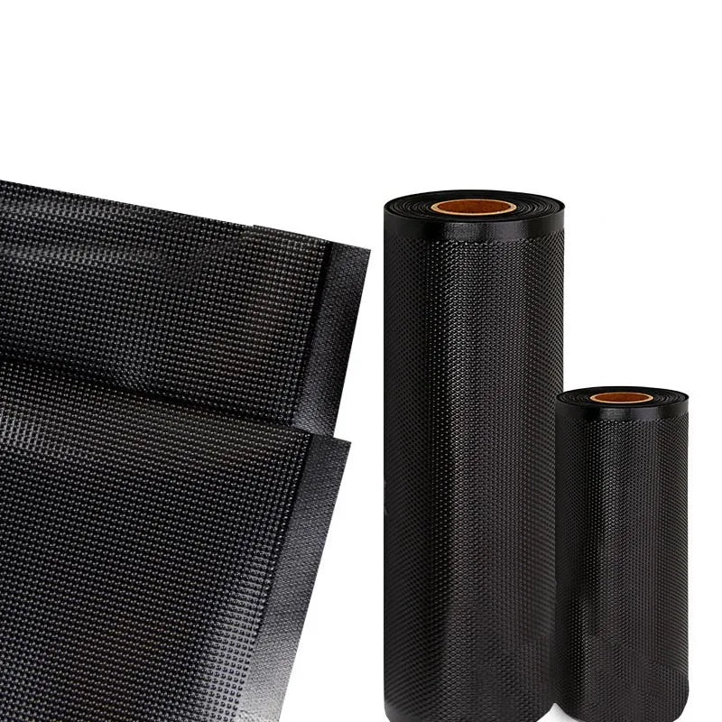 clear Smooth and Black Embossed Food Saver  Vacuum Seal Roll Bag