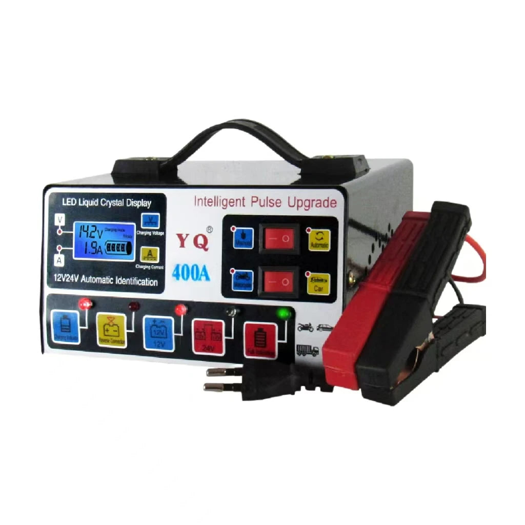 Adjustable Manual Car Battery Charger 12V 12A 24V 8A Universal Pulse Repair Trickle Lead Acid Battery Charger