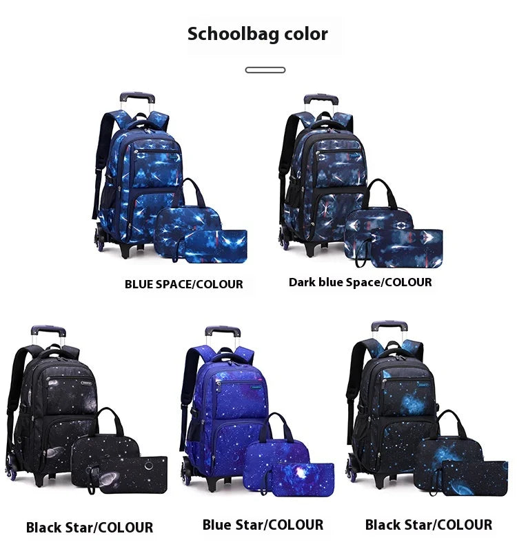 Japanese Korean Student Backpack Large Capacity Multi-Layer Breathable Design Waterproof Stylish Trolley for Stair Climbing