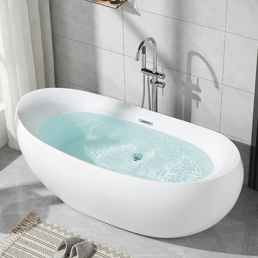2024 Hotel Freestanding Acrylic Bath Tub Solid Surface Outdoor Bathtubs Soaking Baths by PDG ibma