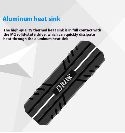 TEUCER M.2 2280 Aluminum Ball Bearing Solid State Drive Radiator Ngff Computer Silent Matte Armor Nvme Cooling Vest