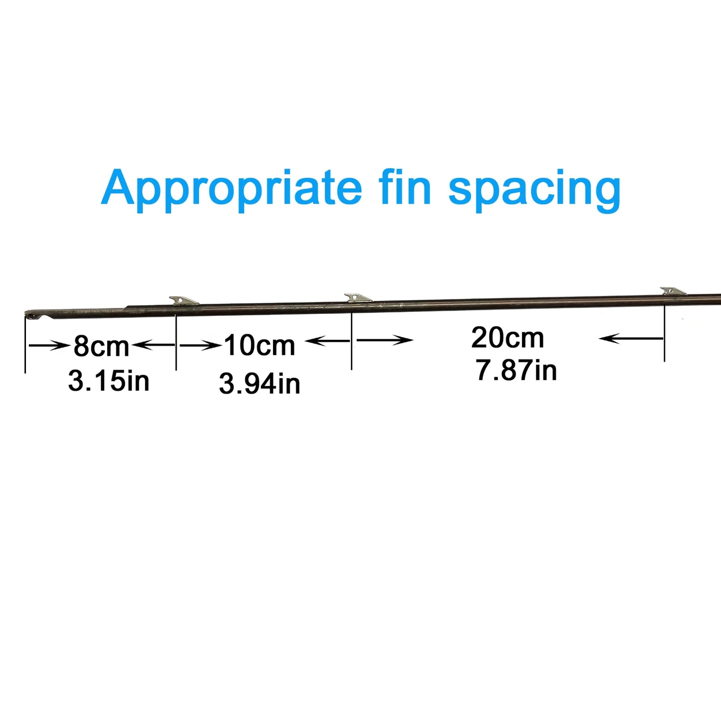 7mm OMER Customised Heat Treated 17-4PH Stainless Steel Diving Spear Fishing Shaft Accessoires Tip With Down Barb for Spearfish