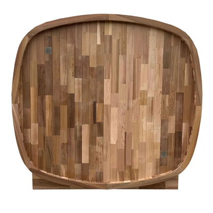 Elegant 1600x2060x2000mm Canadian Red Cedar Outdoor Sauna Room 4 Person Barrel Sauna for Backyard