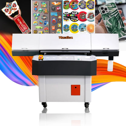 Factory Supply 90x60cm Flatbed UV Printer Camera Scanning 3 Heads Eps I3200-U1 Digital Printer With Smart Scanning Option