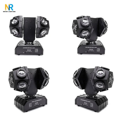 Factory Direct RGBW 4in1 Laser Moving Head Light Double Head Beam Stage Effect Light 12*10w LED Rotating Light