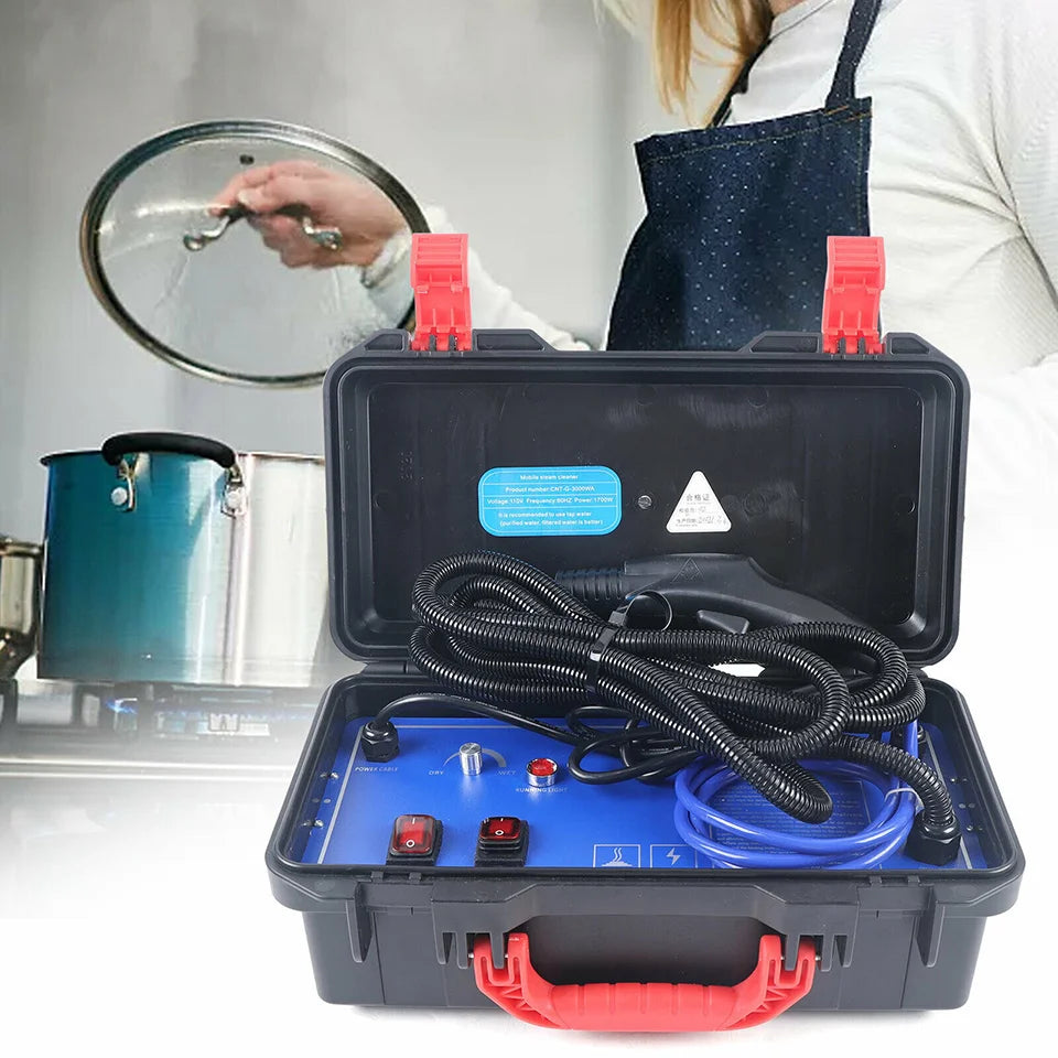 3000W Steaming Cleaner High Temperature Electric Steaming Cleaning Machine 110/220V High Pressure Air Conditioner Range Hood Car