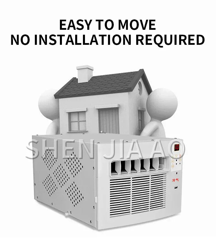 220V Mobile Small Air Conditioner 7m²Space Drainage-free Remote Control Power Saving Mini Cooling Heating Air Refrigerator 400W