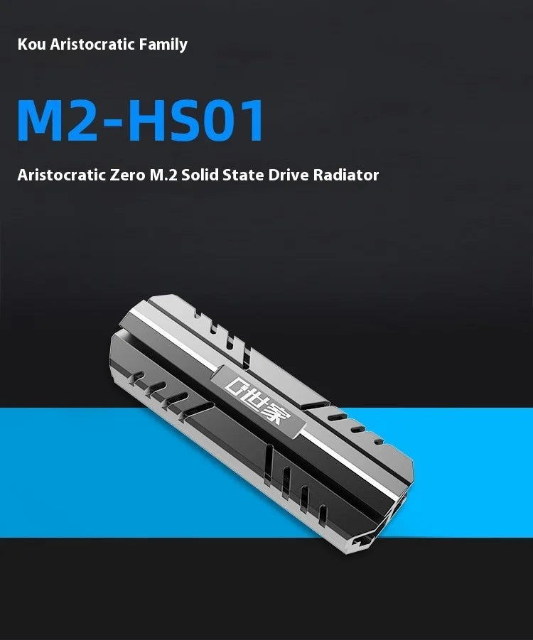 TEUCER M.2 2280 Aluminum Ball Bearing Solid State Drive Radiator Ngff Computer Silent Matte Armor Nvme Cooling Vest