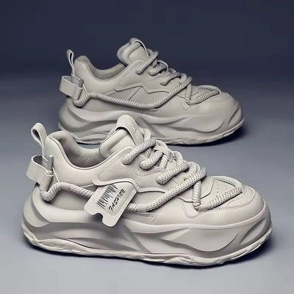 Breathable Summer New Thick Soles with Increased Inner Height Small White Shoes Men's Trendy and Versatile Casual Board Shoes