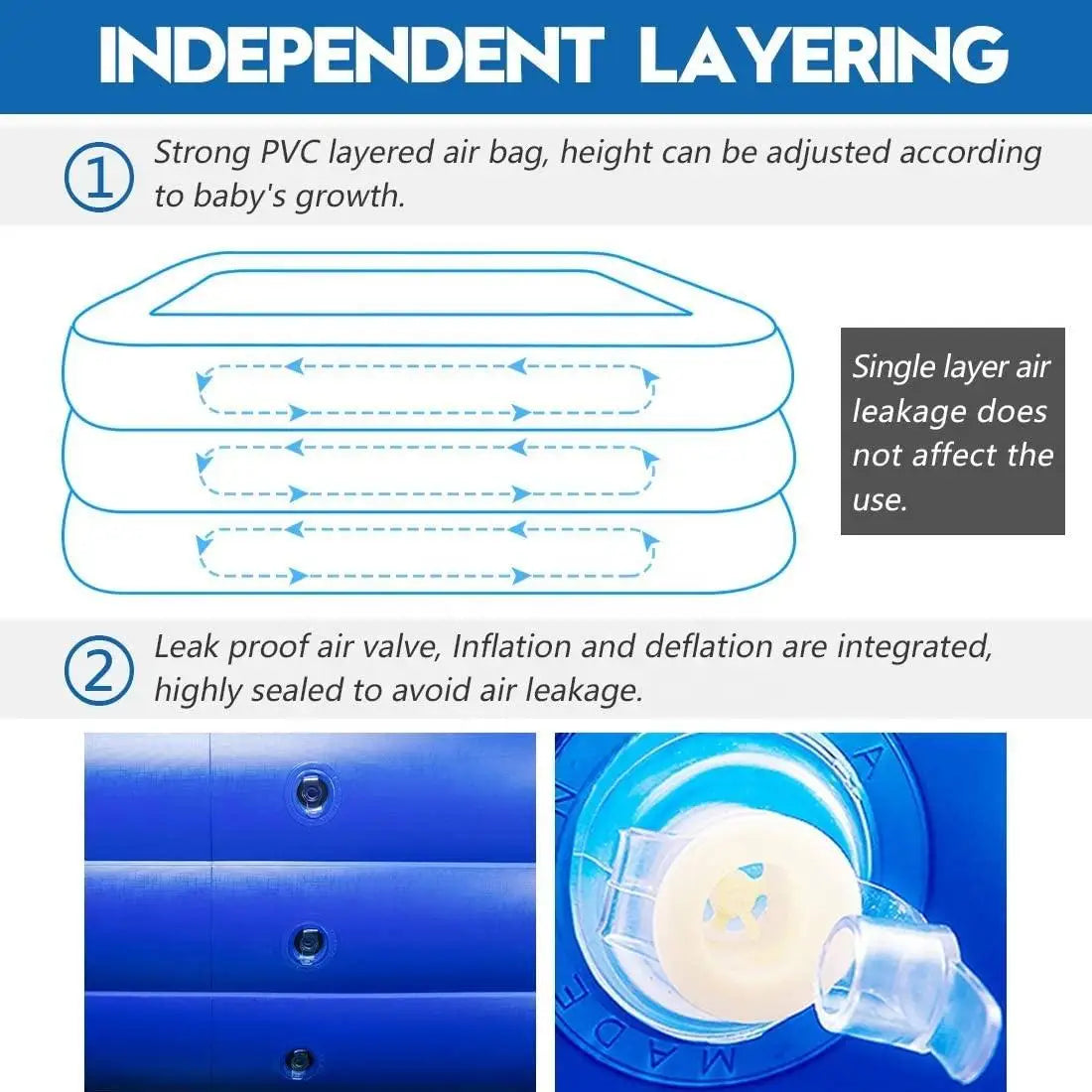 Factory Price Inflatable Swimming Pool 262*170*60cm