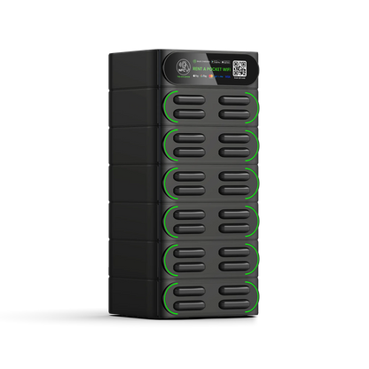 hot sale sharing power bank rental station 24-stack hire phone charging station with MIFI shared powerbank vending machine