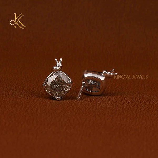 Luxury Gold Stud Earrings for Women 4.5-5.4 TCW Halo Set Diamonds Rhodium/Platinum/Rose Gold/Gold Plated for Wedding Gift
