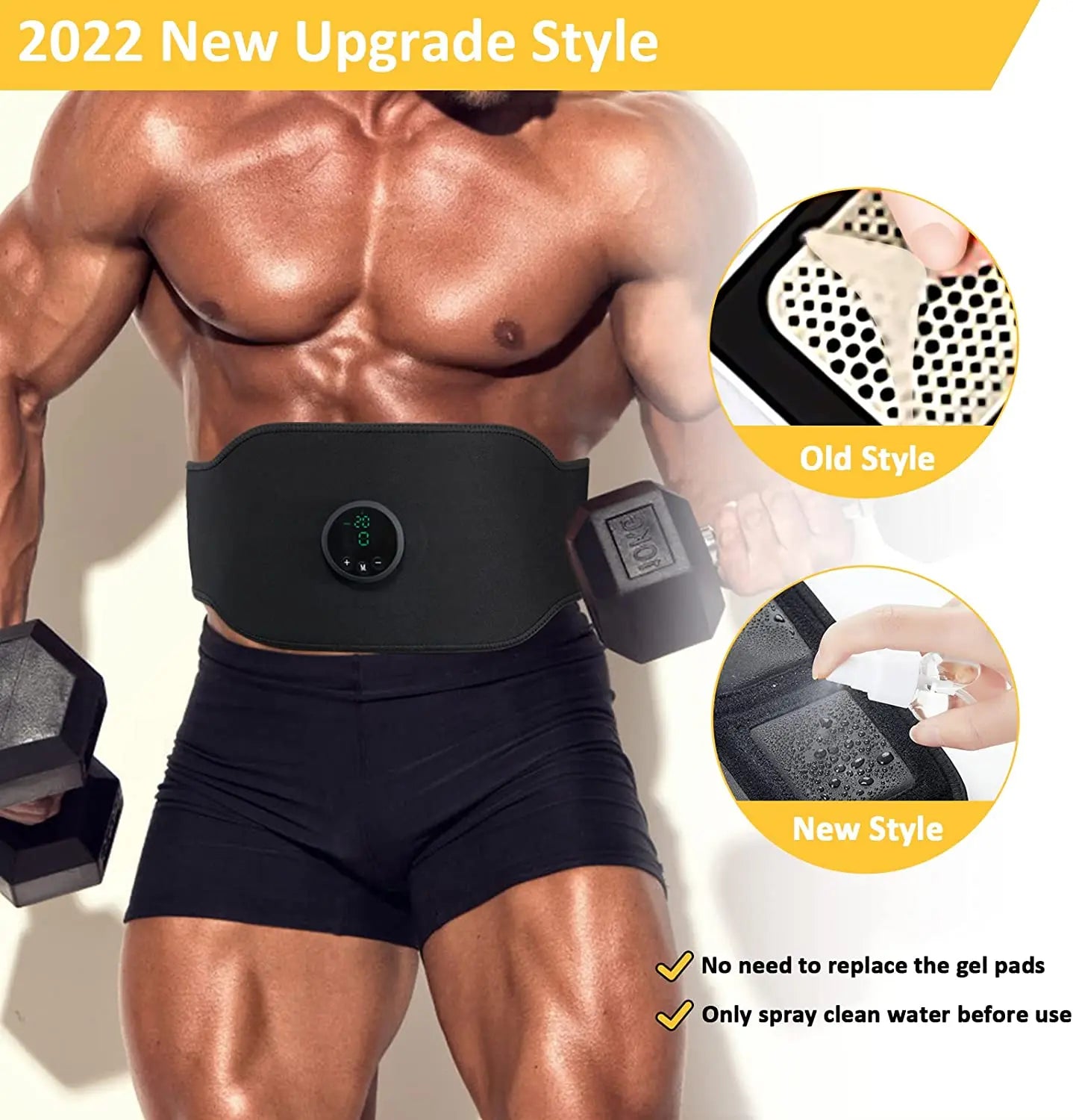 Toner Training Device Sports Fitness AB Workout Equipment Office Electronic Muscle EMS Stimulator Abs Abdominal Toning Belt