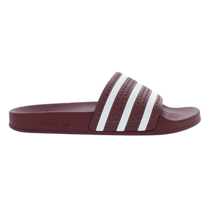 For Adilette Men's Sandals Burgundy/White Color | 100% Authentic Made in Vietnam Model GY1308