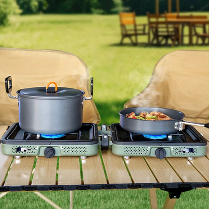 Vooma Customized 2-Burner Foldable Cooker Portable Mini Barbecue Grill for Outdoor Camping Gas Stove by Manufacturer
