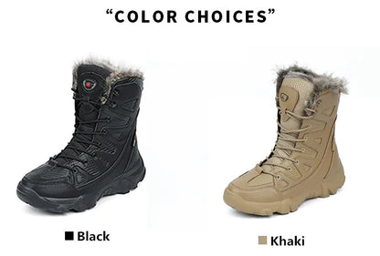 Winter Waterproof Men Boots Plush Super Warm Snow Boots Men Sneakers Ankle Boots Outdoor Men's Desert Boots Botas Hombre