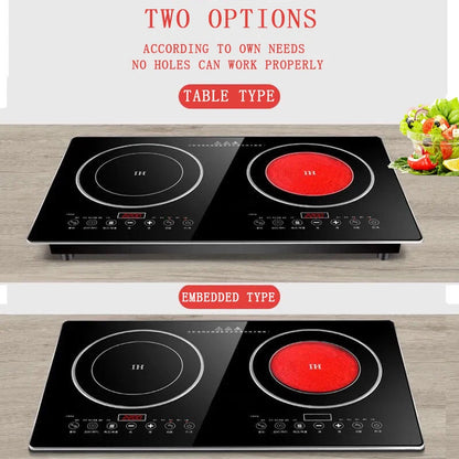 Induction Infrared Stove 4400W Professional Smart Kitchen Electronic Cooker Stove