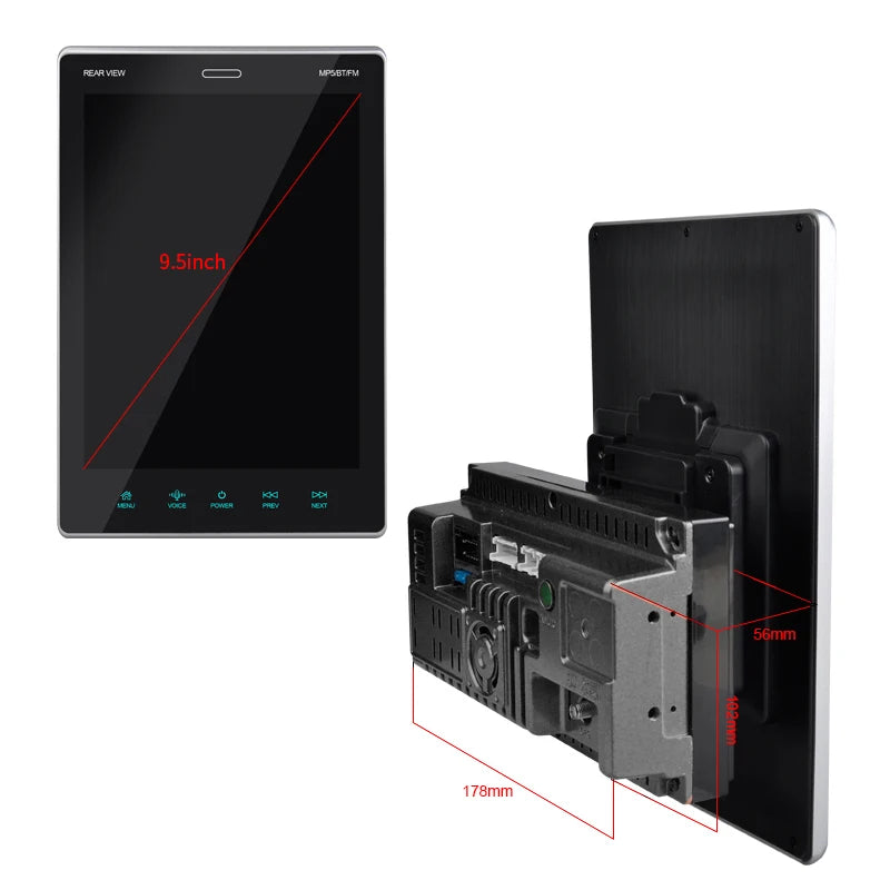 9.5 Inch Touch Screen Vertical MP5 Car Stereo 2 Din with AUX//USB/FM Mirror Link Car Radio Player