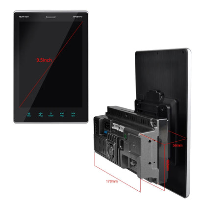 9.5 Inch Touch Screen Vertical MP5 Car Stereo 2 Din with AUX//USB/FM Mirror Link Car Radio Player