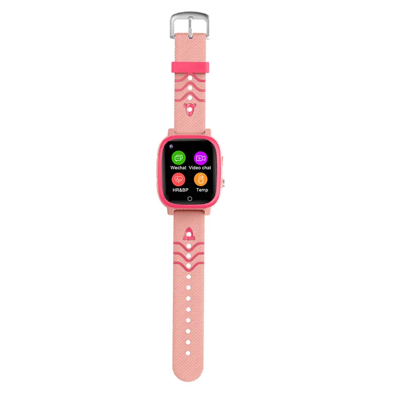 GPS Tracker 4G LTE Touch Screen Wrist Watch Bp Monitor With Temp Body Detection Support Sos Video Call T5S