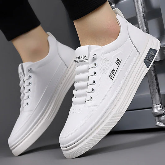 Trends Men Spring Casual Lace-Up Sneakers Round Toe Mesh Lining Rubber Outsole Anti Slippery Court Shoes