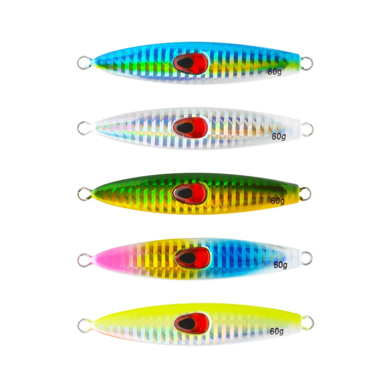 JIGGINGSOUL-RTS191-Wholesale 60g  80g Casting Jigging Fishing Lures Sense Slow Pitch  Metal Saltwater Jig Bait Lead Fish Pesca