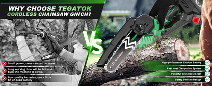 Powerful 20V Cordless Chain Saw DIY Industrial Grade Power Tools for Wood Cutting Local US Warehouse Battery Source