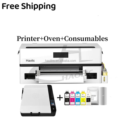 New Arrival Haolic A3 DTF Oven Temperature Control 50s Fast Drying Roll-To-Roll Printer for T-Shirt Powder Curing Heat Transfer