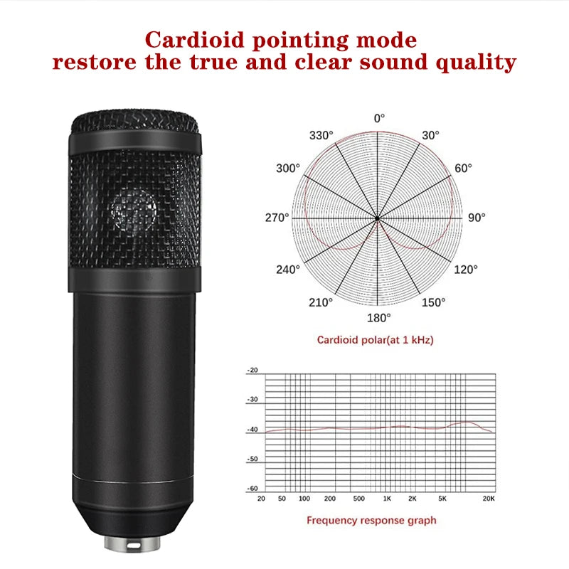 2025 New Product M8 Sound Card BM800  Usb Studio Condenser Microphone Cantilever Bracket Set