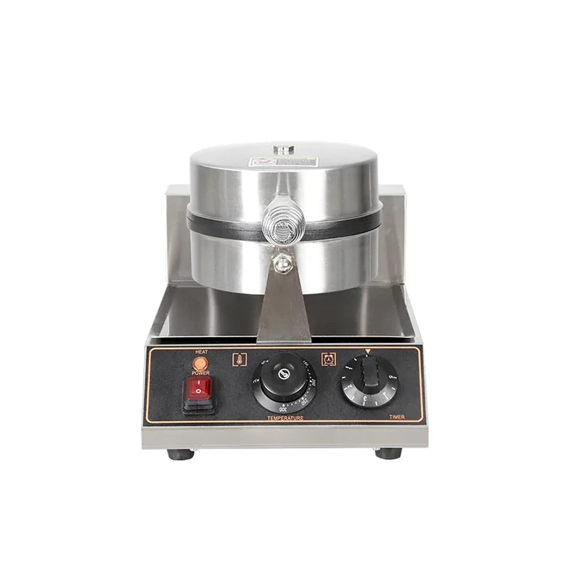 Commercial Non Stick Mold, Single Head Electric Waffle Maker, Muffin Maker, Grid Cake Maker, Pancake Maker Paired with Coffee