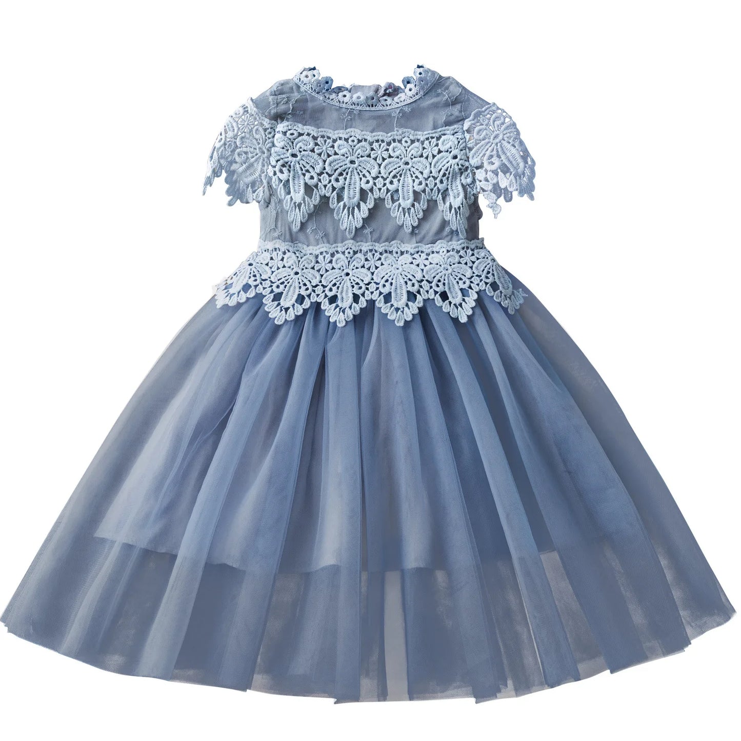 New Listing Wedding Pattern Lace Little Princess Microfiber Dress Halter ODM Wholesale Kid Clothing for Baby Girls for Children