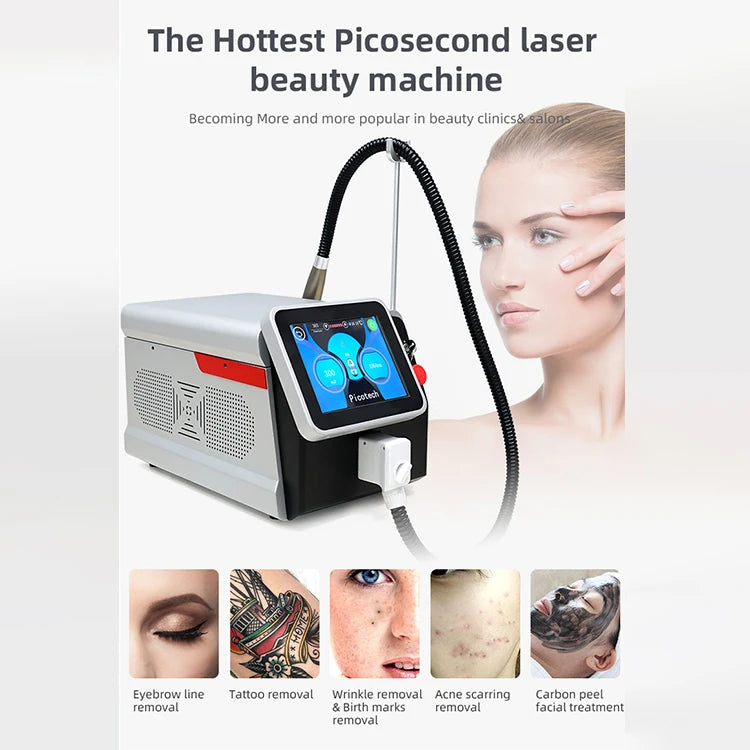 High Picosecond Laser Beauty Machine for Skin Rejuvenation Tattoo Removal Portable ND YAG Effective Removal Wrinkles
