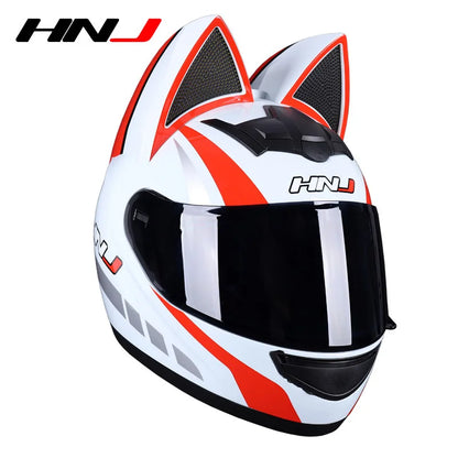 Fashionable Motorefit Motorcycle Car Ear Helmet Women Moto Full Face Motorbike Helmet Motocross Catwoman Helmet with Cat Ear