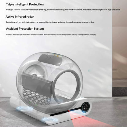 Free Shipping Within the EU Smart Cat Litter Box APP Control Full-Automatic Oversized Anti-Splash Easy Clean Sand Closed