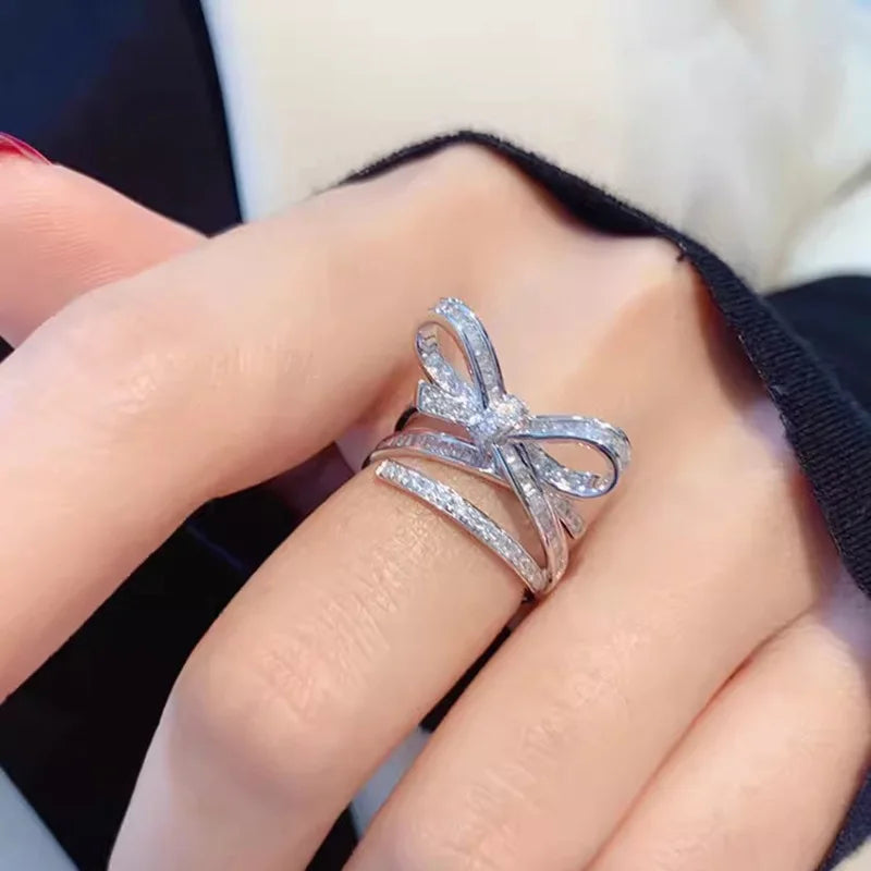 T0907 Diamond Ring White Gold Natural Baguette Cut G Color Women's Engagement Ring