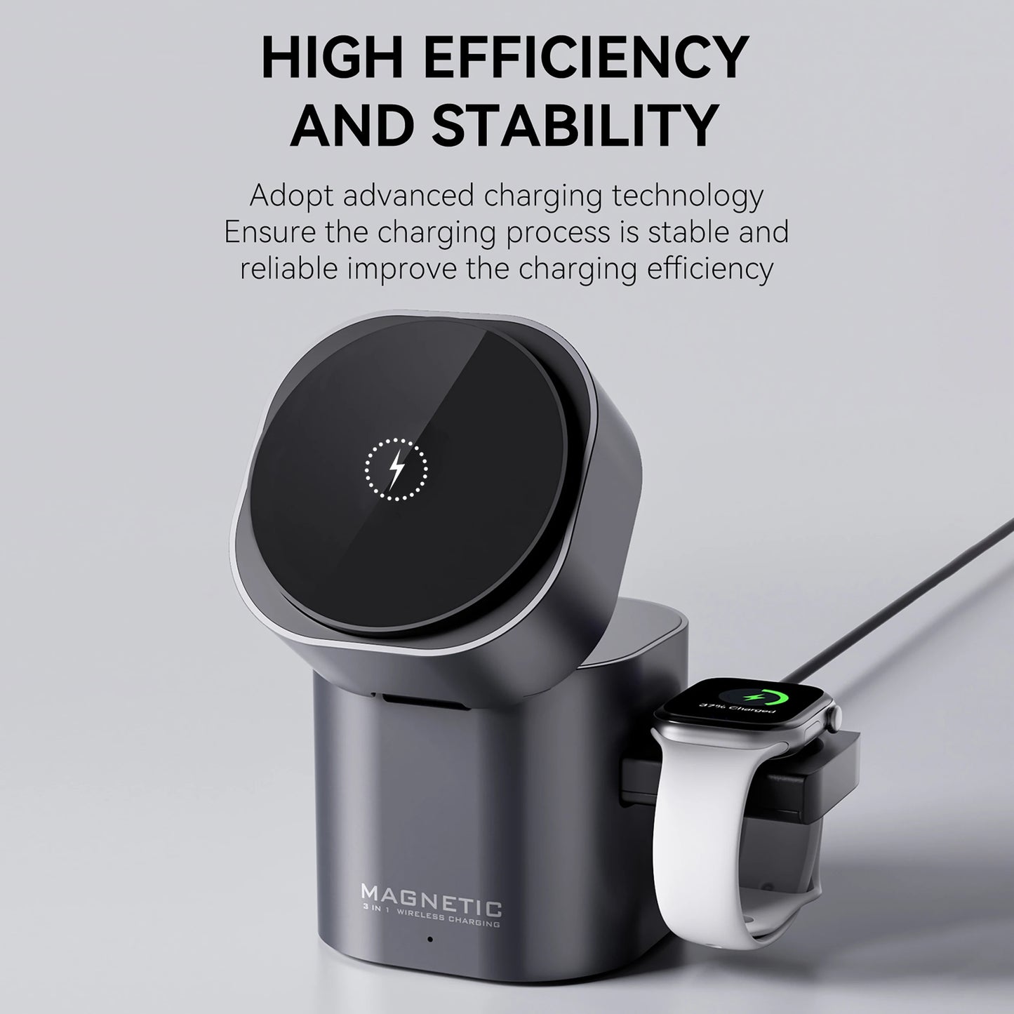 New Products 2025 Electronics Electric Foldable Magnetic Touch Automatic Rotation15W for iphone 17 Gift 3 in 1 Wireless Charger