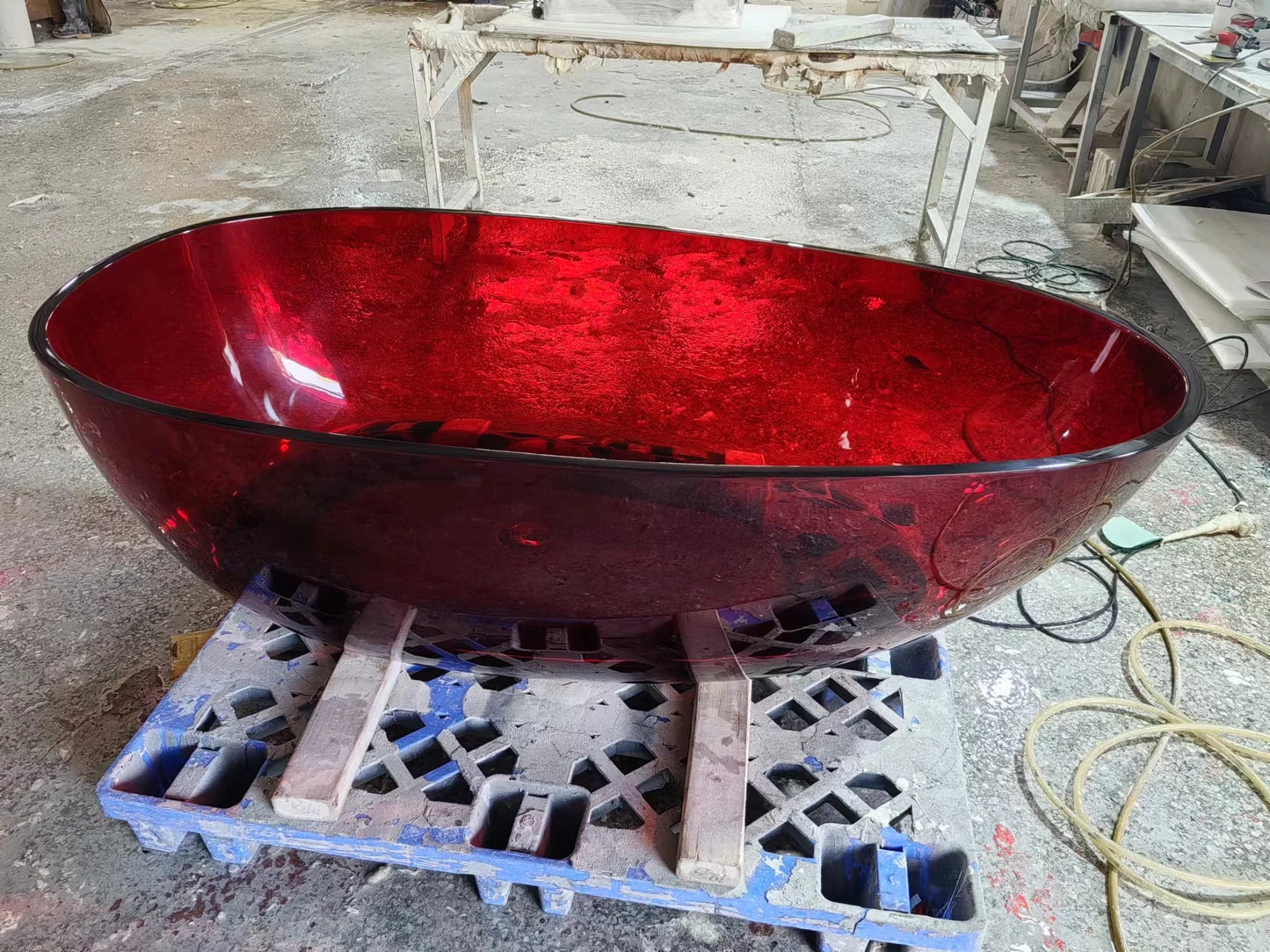 Acrylic North Europe Net Red Independent Hotel B&B Villa Engineering Adult Oval Large Space Bathtub