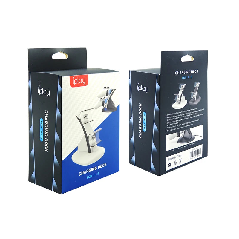 Dual Controller Charging Dock Game Accessories for PS5 Gamepad Charger Dock Station
