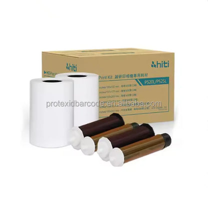 HiTi 4x6" Media for Photo Printer P520L & P520L, 500 Sheets to a Roll, 2 Rolls in a Box