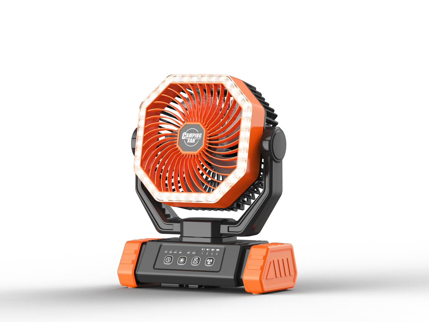 Trending 2026 20000mAh Portable Rechargeable Camping Fan F6 4 Speed Ventilador Solar Recargable Table Fan with Light